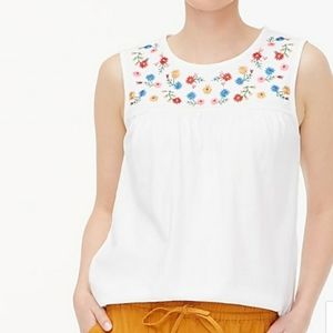 J CREW EMBROIDERED COTTON TOP